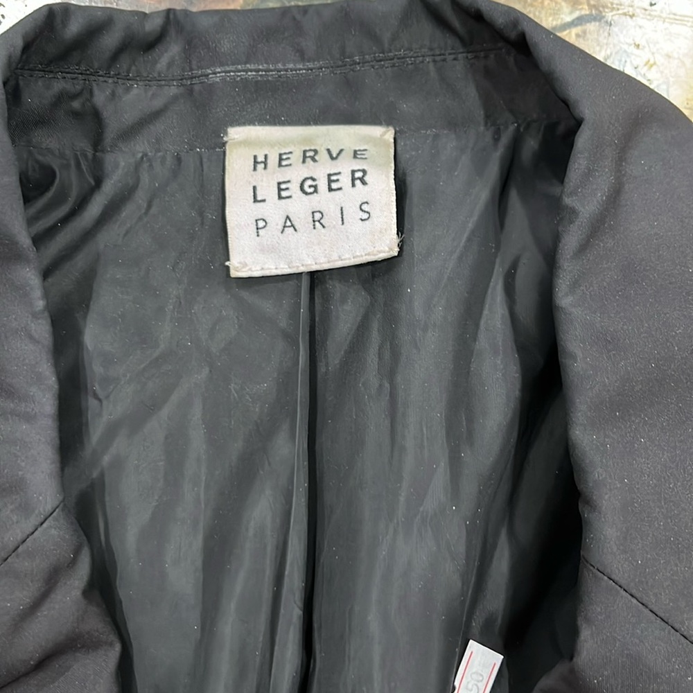 HERVE LEGER PARIS JACKET MENS 2 Button down Inside Pockets Split Back BRAND NEW